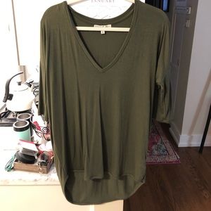 DONATED: Express One Eleven Olive Green Cozy Top